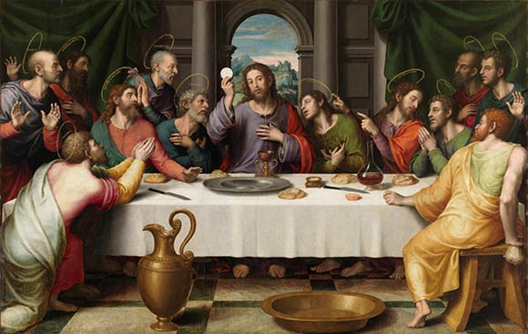 The Eucharist has been a key theme in the depictions of the Last Supper in Christian art.jpg